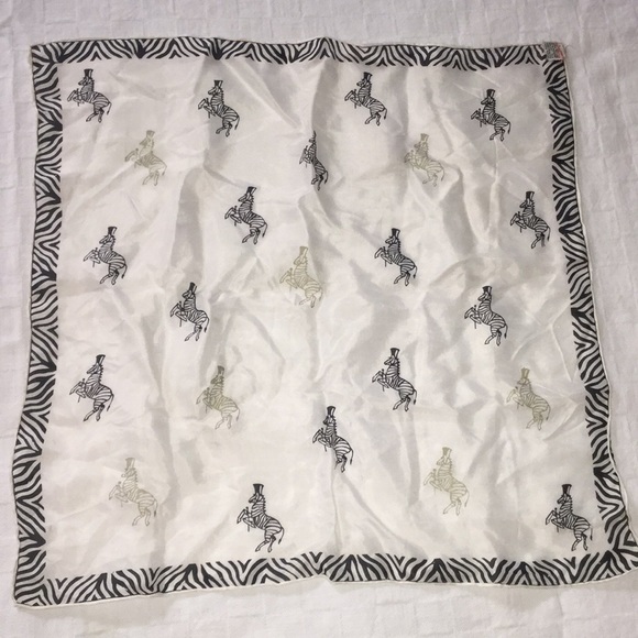 Vintage Accessories - VTG • Zebra Scarf •